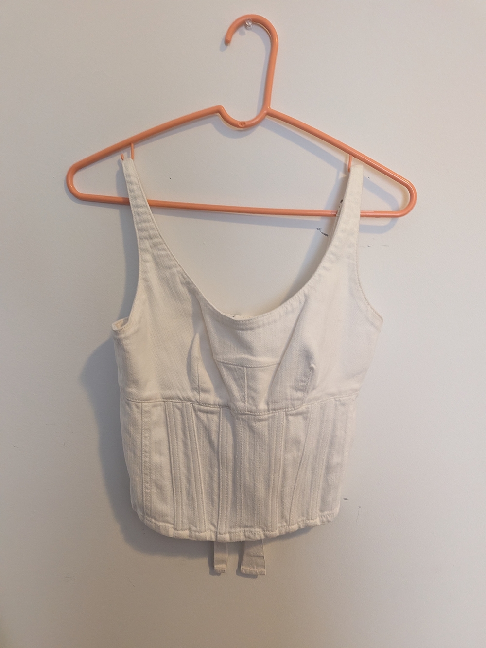 Maeve White Corset-Style Camisole